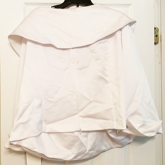 New Positive Attitude Nordstrom White Satin Formal Surplice Top - Picture 5 of 5